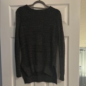 Sleek Black & Grey Knit Sweater